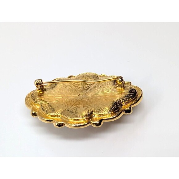 3 Vintage Brooch Avon Victorian Spring Faux Pearl Hand Painted Pin Romantic - Picture 12 of 14